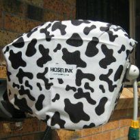 Moo Cow Print Cover on Hoselink Retractable Reel